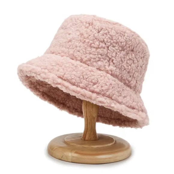 Teddy Bucket Hat Pink - Picture 1 of 3